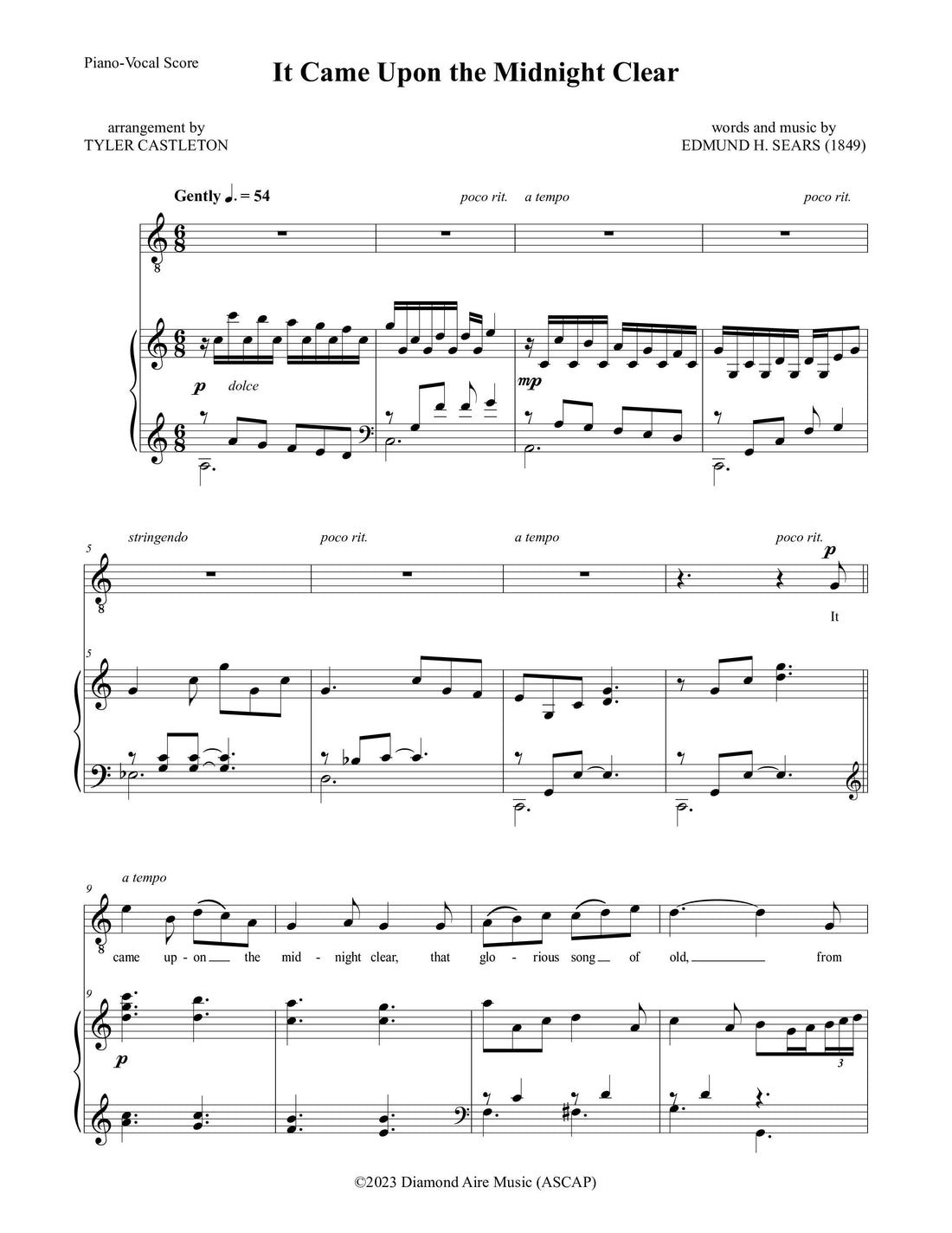 It Came Upon a Midnight Clear - Piano/Vocal