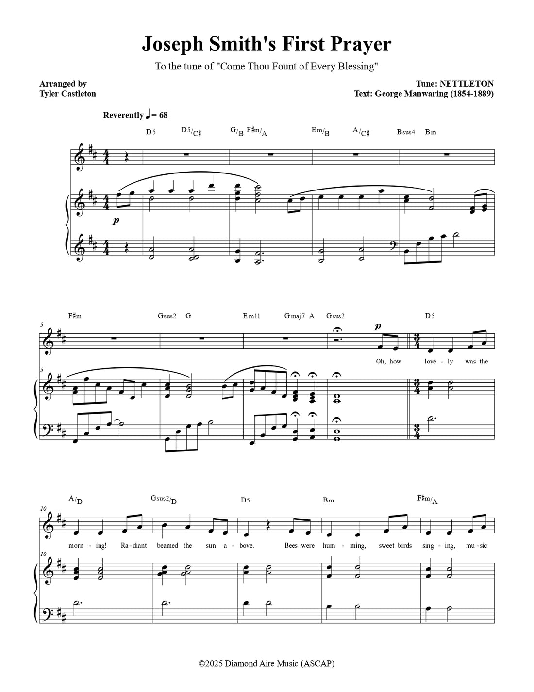 Joseph Smith's First Prayer (to the tune of Come Thou Fount) - Daniel Beck