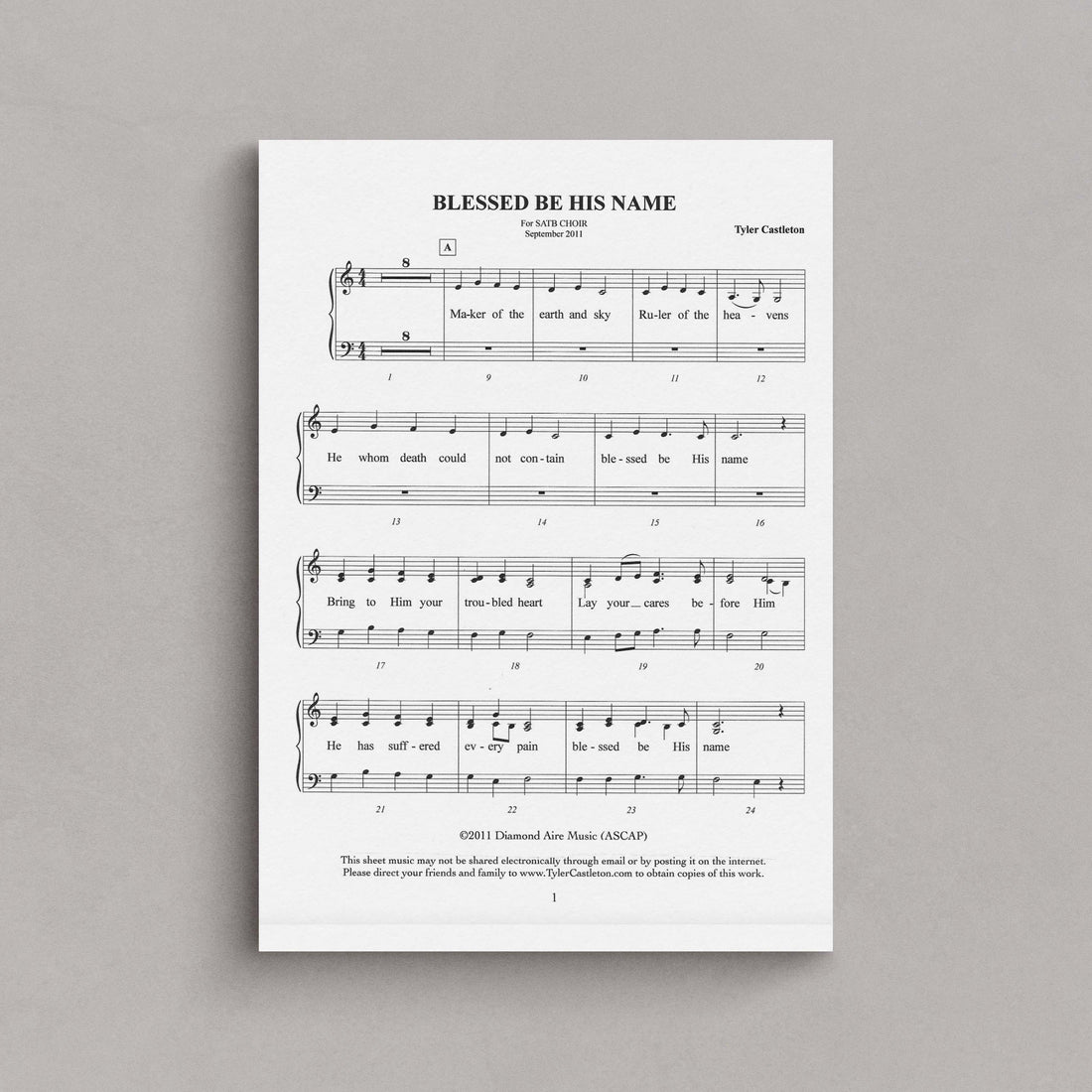 Blessed Be His Name- CHOIR version