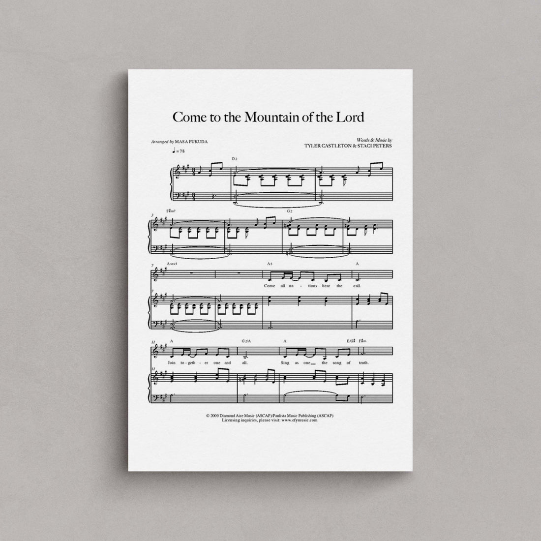 Come to the Mountain of the Lord