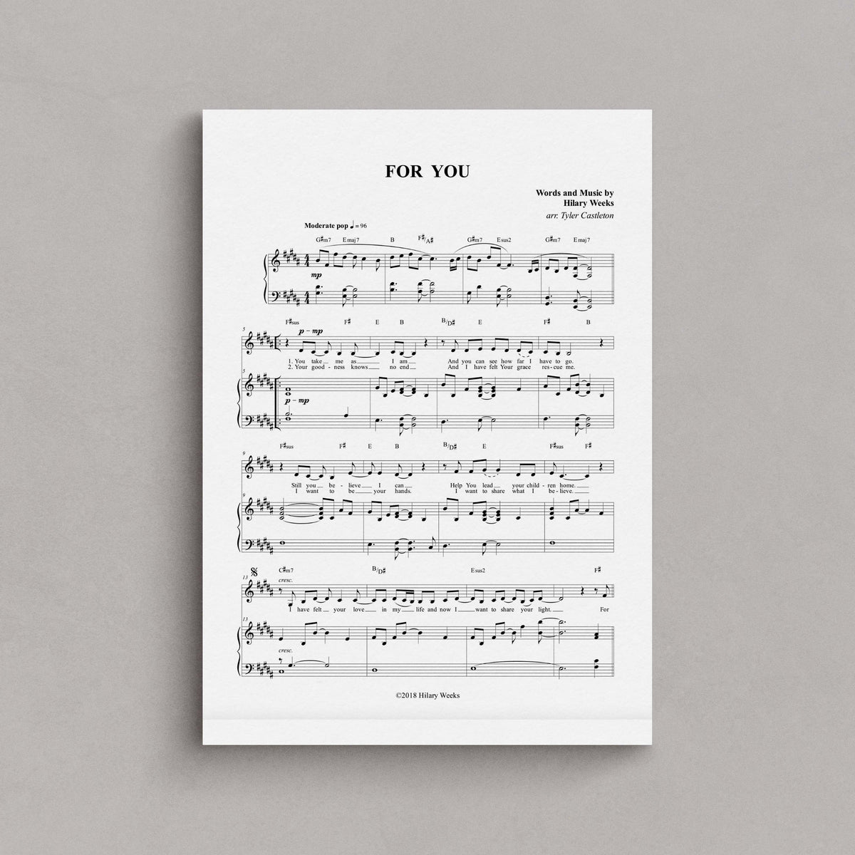 For You – Tyler Castleton