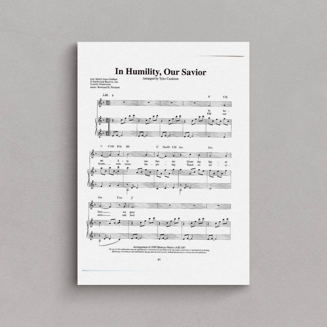 In Humility, Our Savior