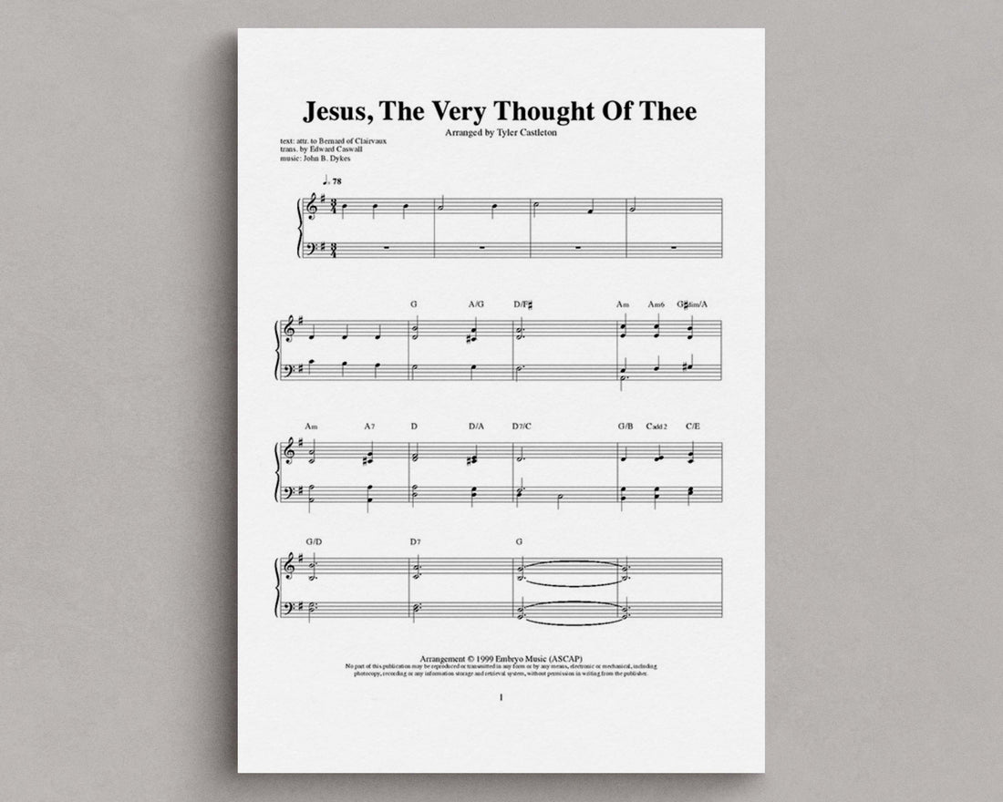 Jesus, the Very Thought of Thee