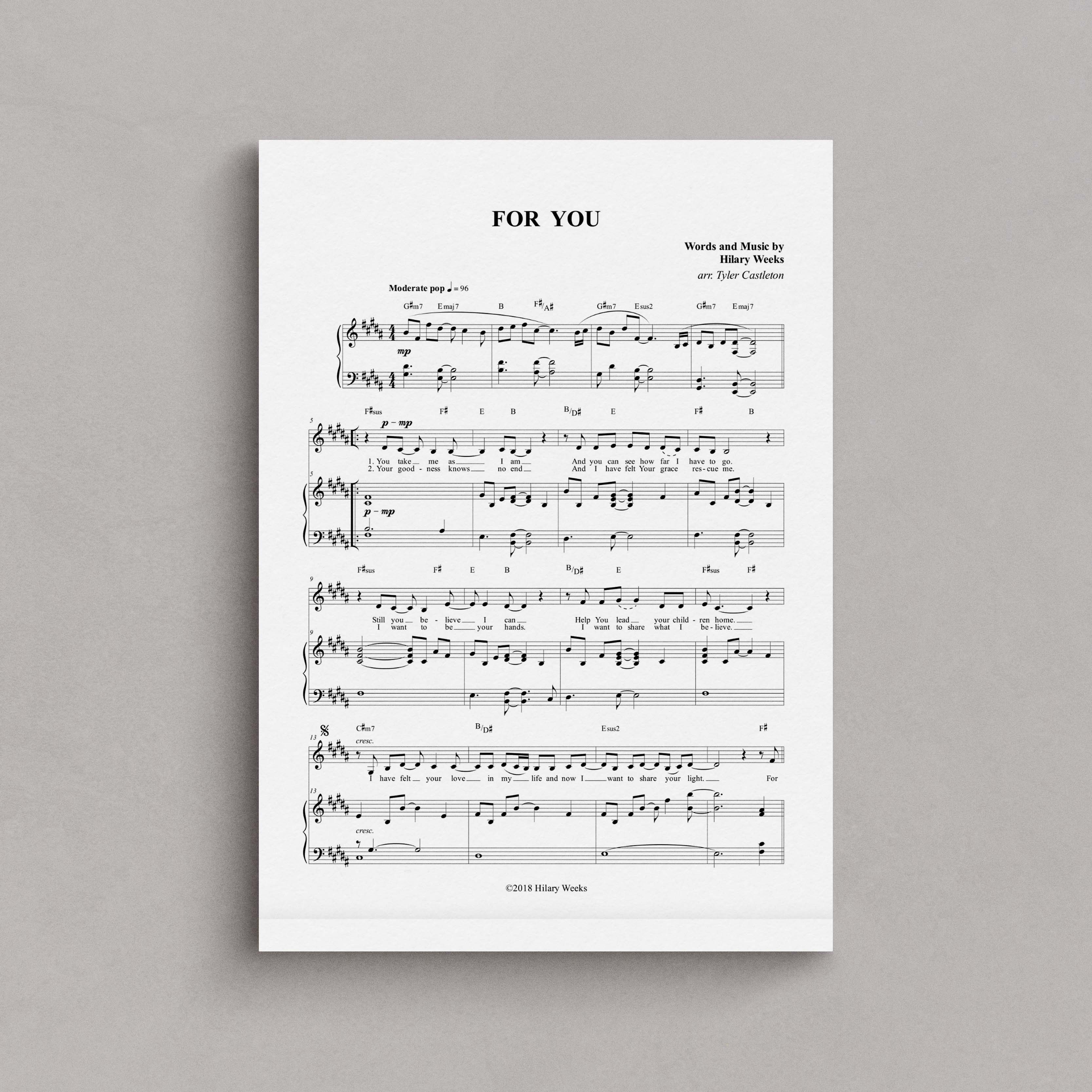 For You – Tyler Castleton