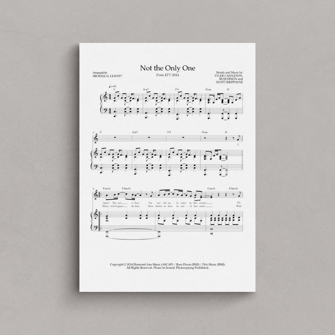 Not The Only One – Tyler Castleton